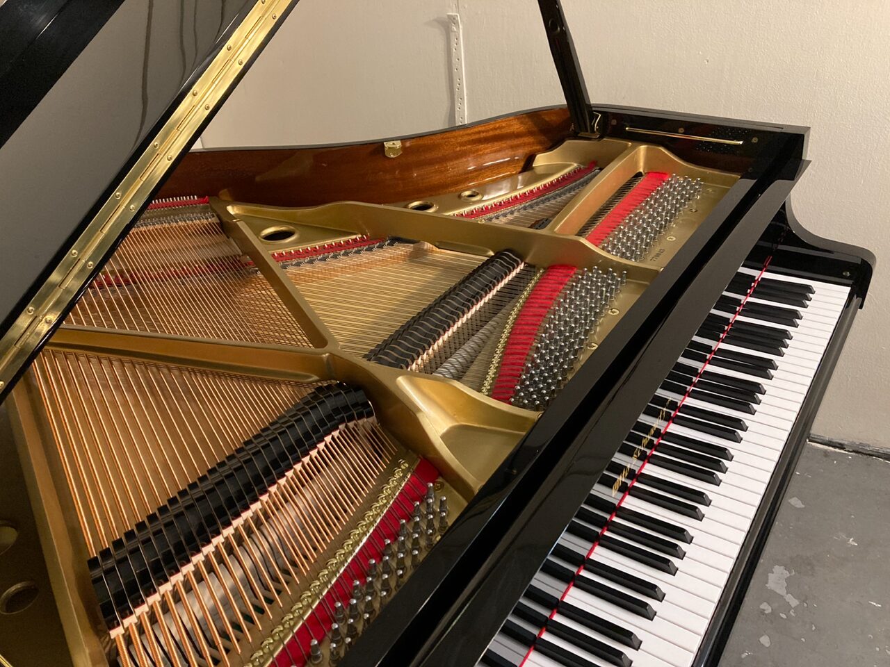 Inner workings of Otto Schwartz Baby Grand